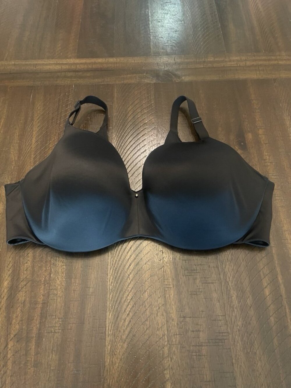 Cacique Black Lightly Lined Cotton T Shirt Bra Size 44DDD Underwire